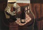 Juan Gris, The small round table in front of Window
